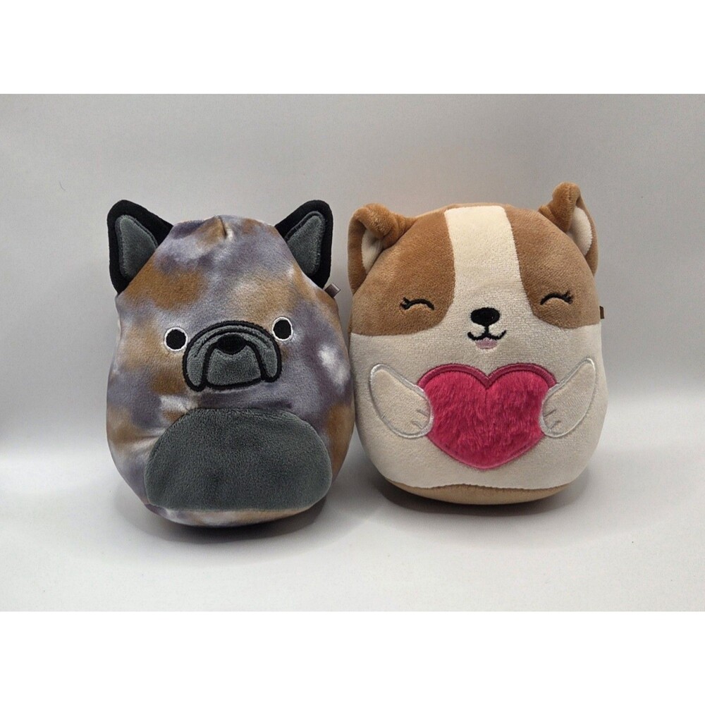 Dynamic Doggy Duo 5.25" Squishmallows Ballis French Bulldog & Regina Corgi